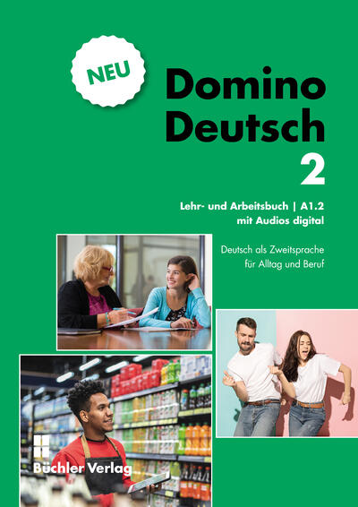 Domino Deutsch 2 NEU <br> Lehr- und Arbeitsbuch  A1.2 <br>  mit Audios digital